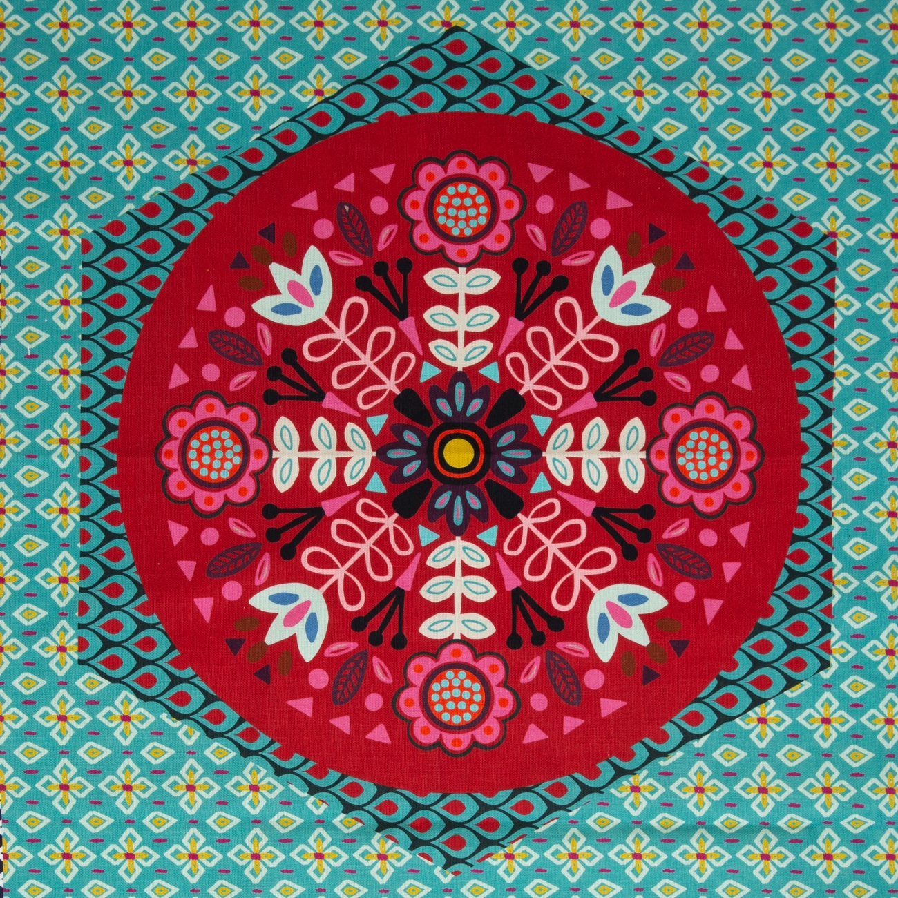 Canvas Swafing -  Pillow Party 2023 - Bunt/Schwarz - by Jolijou - Panel